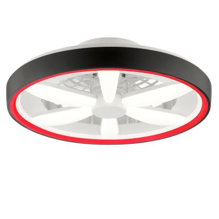 Brilliant - Dimmbarer Deckenventilator mit Leuchte (LED RGBW) GAIANO LED/48W/230V 2700-6500K schwarz + Fernbedienung