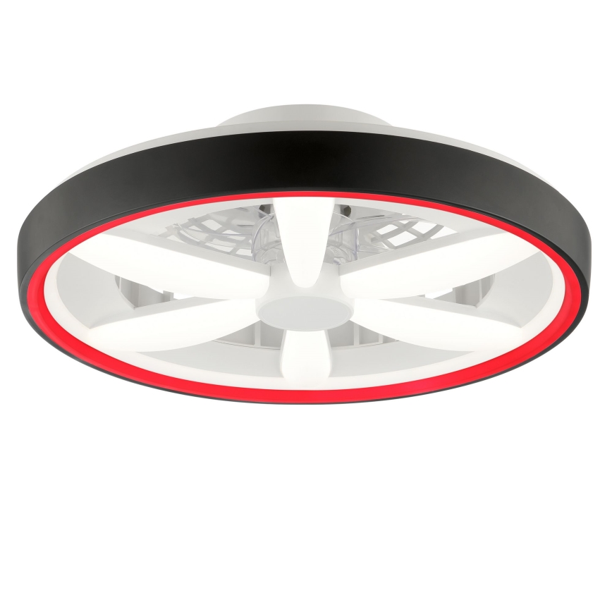 Brilliant - Dimmbarer Deckenventilator mit Leuchte (LED RGBW) GAIANO LED/48W/230V 2700-6500K schwarz + Fernbedienung