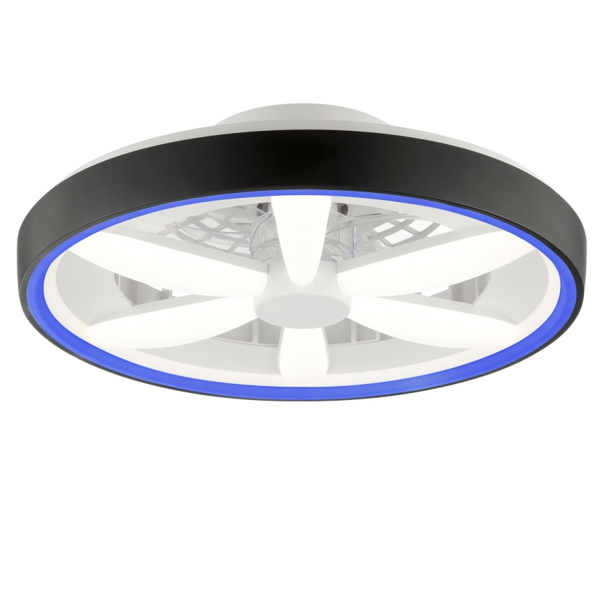 Brilliant - Dimmbarer Deckenventilator mit Leuchte (LED RGBW) GAIANO LED/48W/230V 2700-6500K schwarz + Fernbedienung