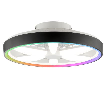 Brilliant - Dimmbarer Deckenventilator mit Leuchte (LED RGBW) GAIANO LED/48W/230V 2700-6500K schwarz + Fernbedienung