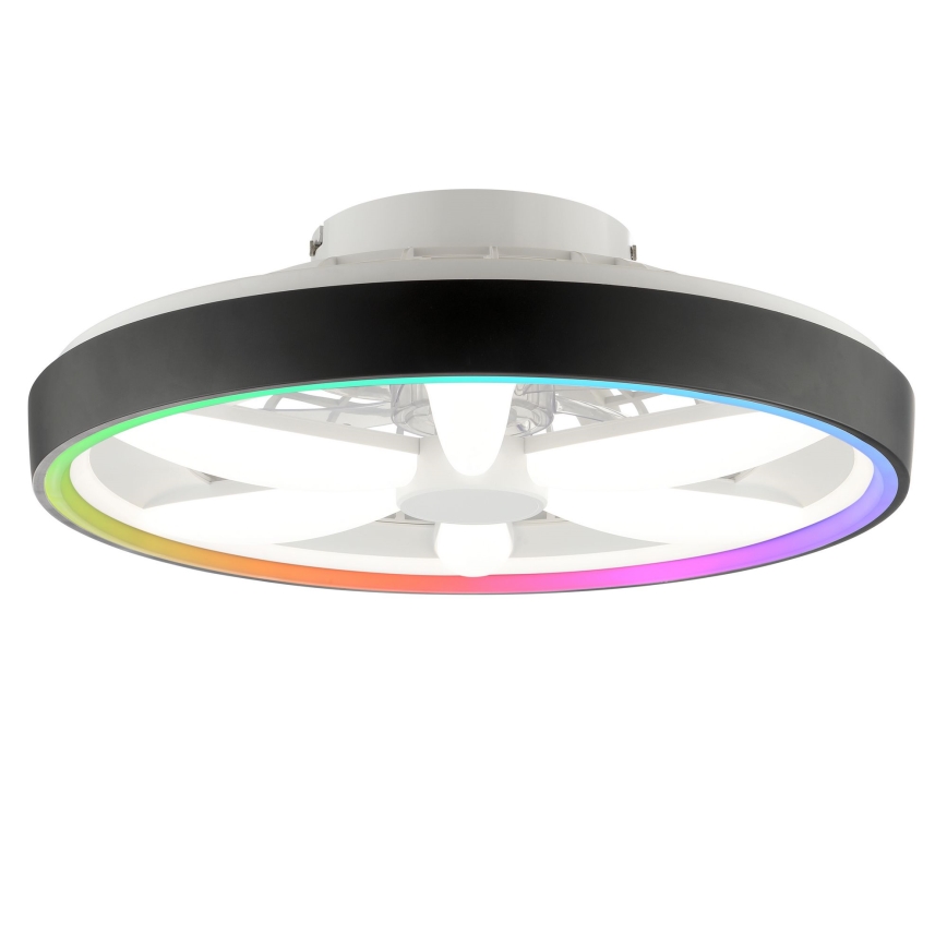 Brilliant - Dimmbarer Deckenventilator mit Leuchte (LED RGBW) GAIANO LED/48W/230V 2700-6500K schwarz + Fernbedienung