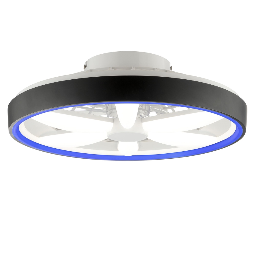 Brilliant - Dimmbarer Deckenventilator mit Leuchte (LED RGBW) GAIANO LED/48W/230V 2700-6500K schwarz + Fernbedienung