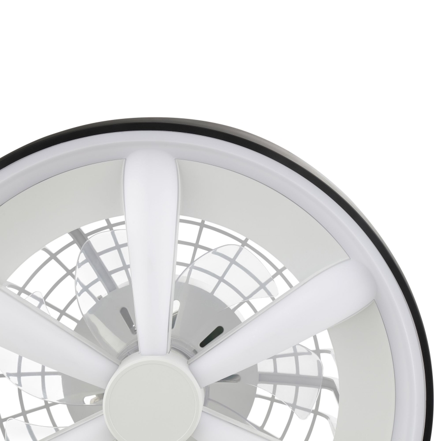 Brilliant - Dimmbarer Deckenventilator mit Leuchte (LED RGBW) GAIANO LED/48W/230V 2700-6500K schwarz + Fernbedienung