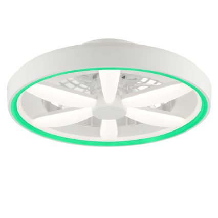 Brilliant - Dimmbarer Deckenventilator mit Leuchte (LED RGBW) GAIANO LED/48W/230V 2700-6500K weiß + Fernbedienung