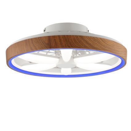 Brilliant - LED RGBW Dimmbarer Deckenventilator GAIANO LED/24W/230V 2700-6500K d 48 cm braun + Fernbedienung