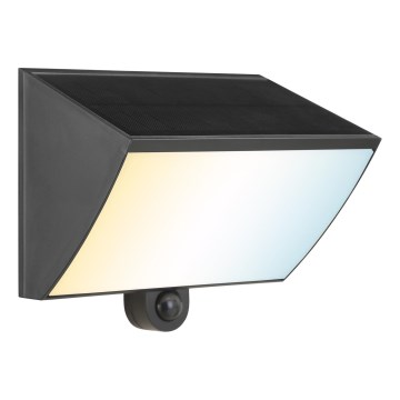 Brilliant - LED-Solar-Wandleuchte mit Sensor SIERRA LED/6W/3,7V 2700/4000/6500K 2000 mAh IP54 schwarz