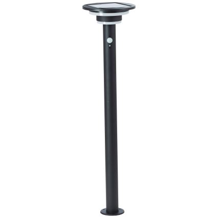 Brilliant - LED Solarleuchte mit Sensor GARVINA LED/3W/3,7V 2000 mAh 85 cm IP44 schwarz