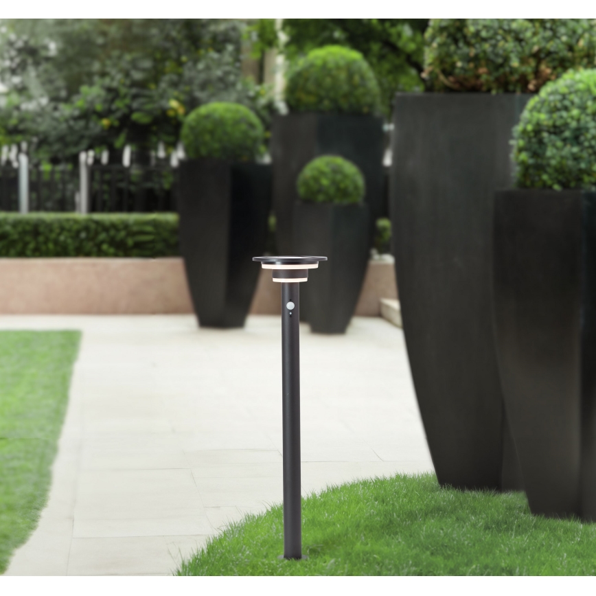 Brilliant - LED-Solarleuchte mit Sensor GARVINA LED/3W/3,7V 85 cm IP44 schwarz