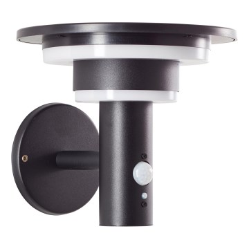 Brilliant - LED-Solarwandleuchte mit Sensor GARVINA LED/3W/3,7V 2000 mAh IP44 schwarz