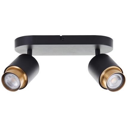 Brilliant - LED-Spot COVELO 2xGU10/5W/230V schwarz/gold