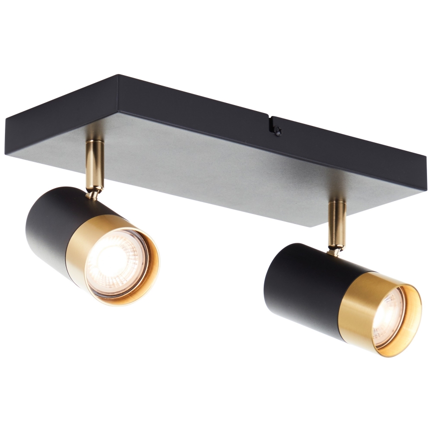 Brilliant - LED Spot VIGOLO 2xGU10/5W/230V schwarz/gold