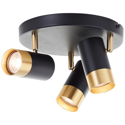 Brilliant - LED-Spotleuchte VIGOLO 3xGU10/5W/230V schwarz/gold