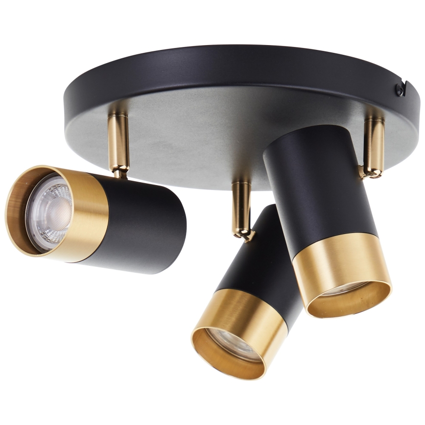 Brilliant - LED-Spotleuchte VIGOLO 3xGU10/5W/230V schwarz/gold