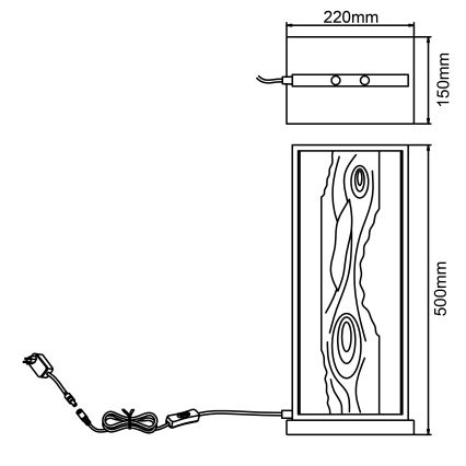 Brilliant - LED-Tischlampe CHAUMONT LED/10W/230V Kiefer