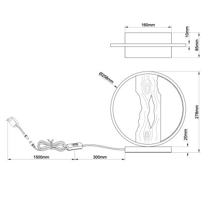 Brilliant - LED-Tischleuchte CHAUMONT LED/7,5W/230V Kiefer - FSC-zertifiziert
