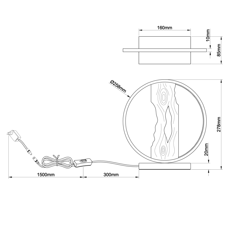 Brilliant - LED-Tischleuchte CHAUMONT LED/7,5W/230V Kiefer - FSC-zertifiziert