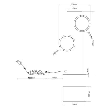 Brilliant - LED-Tischleuchte CHEESY LED/12W/230V Kiefer