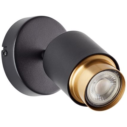 Brilliant - LED-Wandspot COVELO 1xGU10/5W/230V schwarz/gold