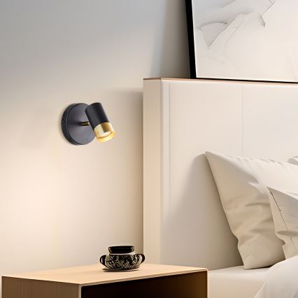 Brilliant - LED-Wandspot VIGOLO 1xGU10/5W/230V schwarz/gold