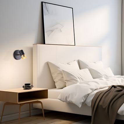 Brilliant - LED-Wandspot VIGOLO 1xGU10/5W/230V schwarz/gold