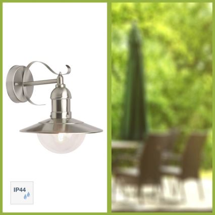 Brilliant - Outdoor-Wandleuchte ARTO 1xE27/60W/230V IP44 glänzendes Chrom