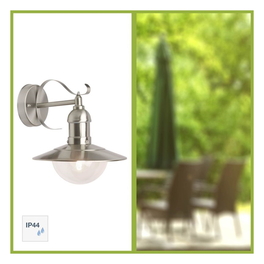 Brilliant - Outdoor-Wandleuchte ARTO 1xE27/60W/230V IP44 glänzendes Chrom