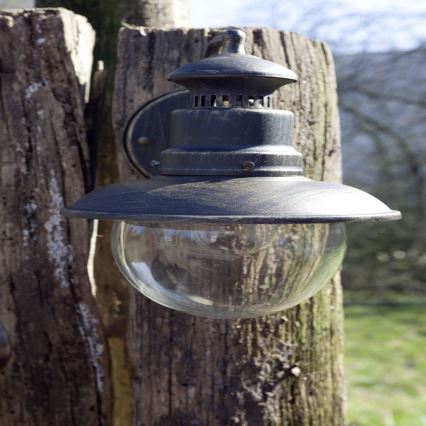 Brilliant - Outdoor-Wandleuchte ARTU 1xE27/60W/230V IP44 Patina/golden