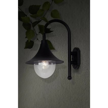 Brilliant - Outdoor-Wandleuchte BERNA 1xE27/60W/230V IP44 schwarz