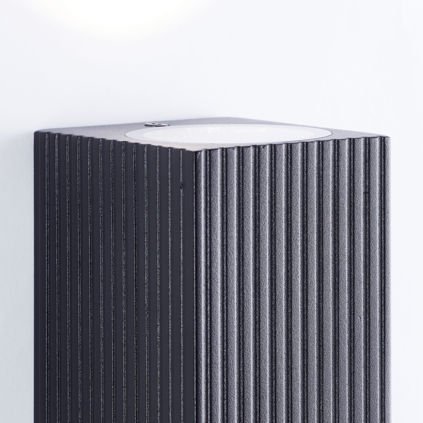 Brilliant - Outdoor-Wandleuchte JELANI 2xGU10/10W/230V IP44 schwarz