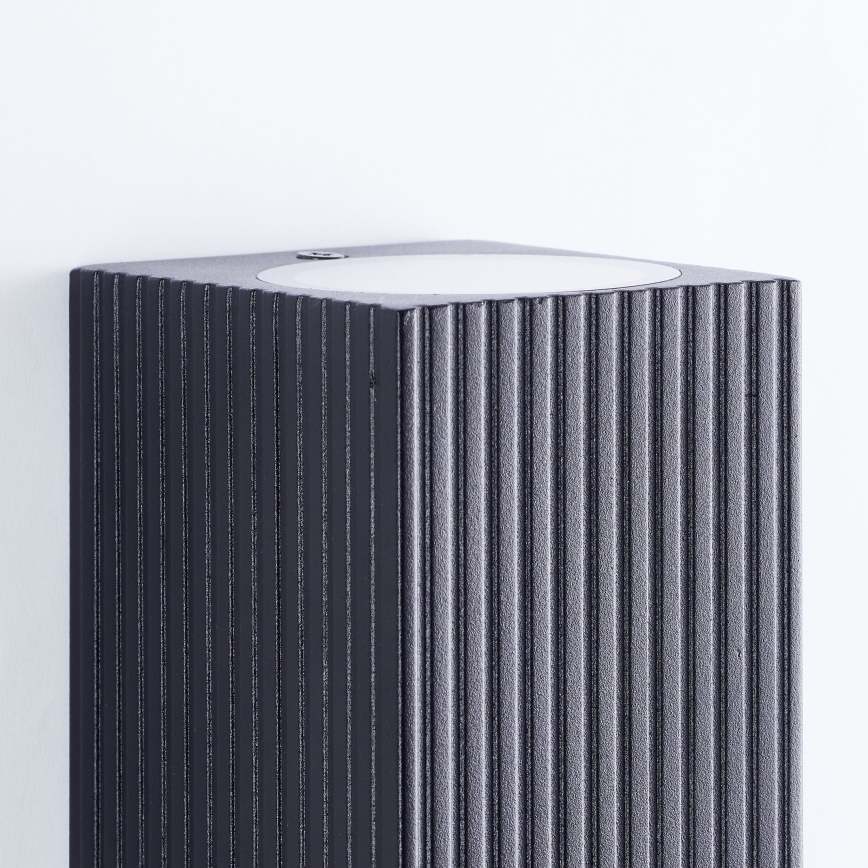 Brilliant - Outdoor-Wandleuchte JELANI 2xGU10/10W/230V IP44 schwarz