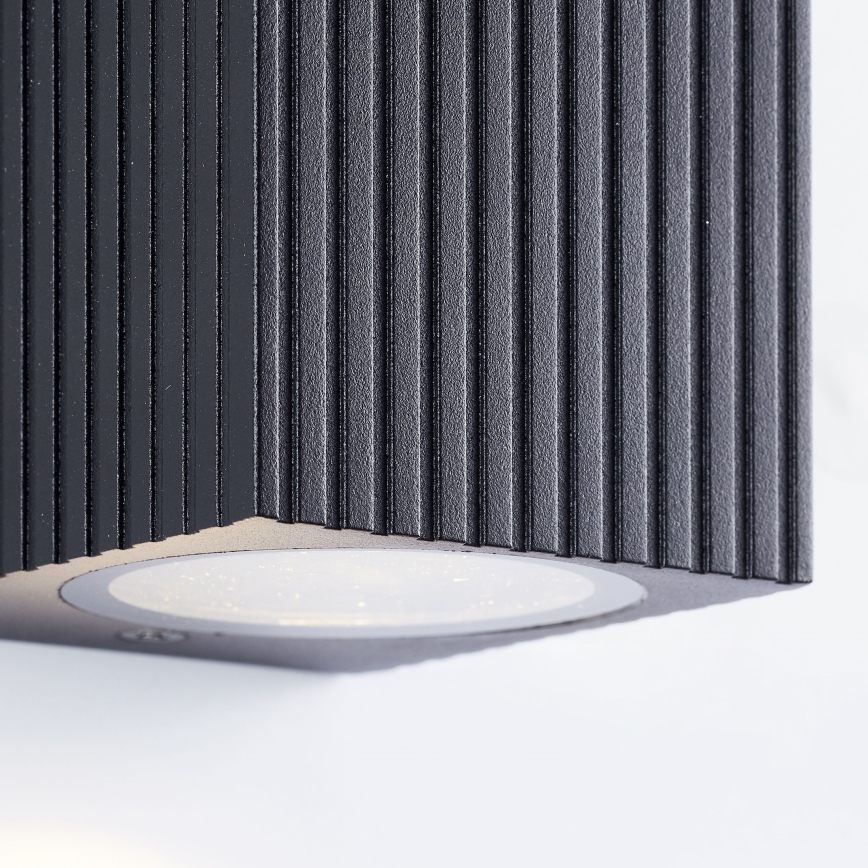 Brilliant - Outdoor-Wandleuchte JELANI 2xGU10/10W/230V IP44 schwarz