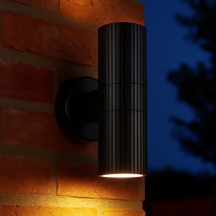 Brilliant - Outdoor-Wandleuchte KEOLA 2xGU10/10W/230V IP44 schwarz