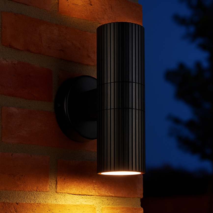 Brilliant - Outdoor-Wandleuchte KEOLA 2xGU10/10W/230V IP44 schwarz
