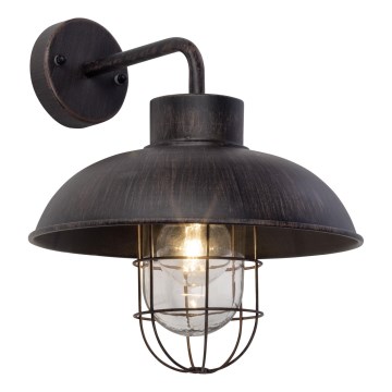 Brilliant - Outdoor-Wandleuchte PORTLAND 1xE27/60W/230V schwarz/Patina