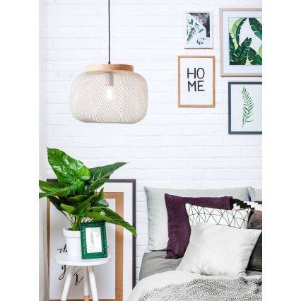 Brilliant - Pendelleuchte an Kabel GIADA 1xE27/40W/230V Ø 39 cm grau