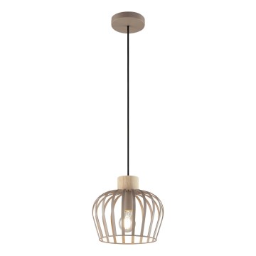 Brilliant - Pendelleuchte an Kabel NORDIC CAGE 1xE27/20W/230V Ø 25 cm beige
