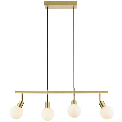 Brilliant - Pendelleuchte JORGE an Seil, 4xG9/10W/230V, Messing
