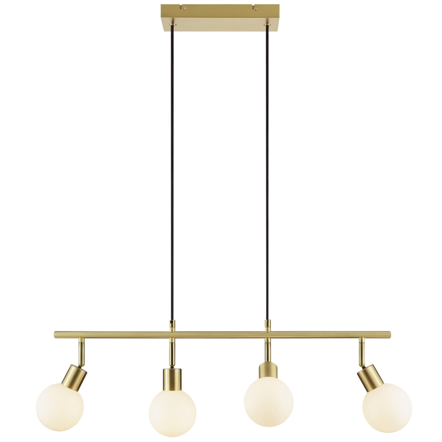 Brilliant - Pendelleuchte JORGE an Seil, 4xG9/10W/230V, Messing