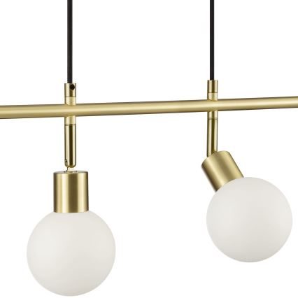 Brilliant - Pendelleuchte JORGE an Seil, 4xG9/10W/230V, Messing