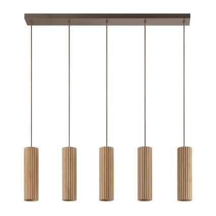 Brilliant - Pendelleuchte mit Kabel LAKEWOOD 5xGU10/10W/230V braun