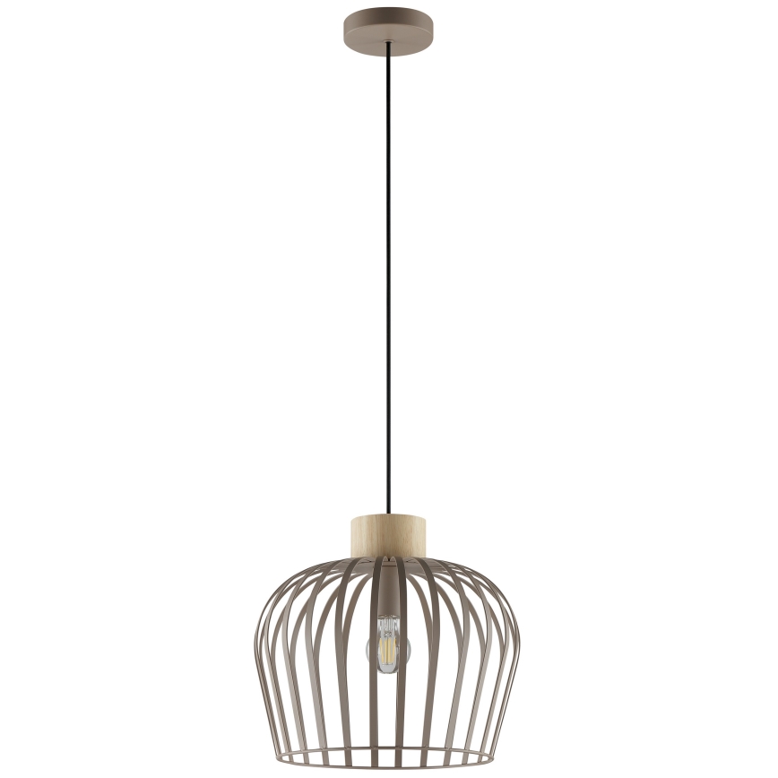 Brilliant - Pendelleuchte NORDIC CAGE an Kabel 1xE27/20W/230V Ø 35 cm beige