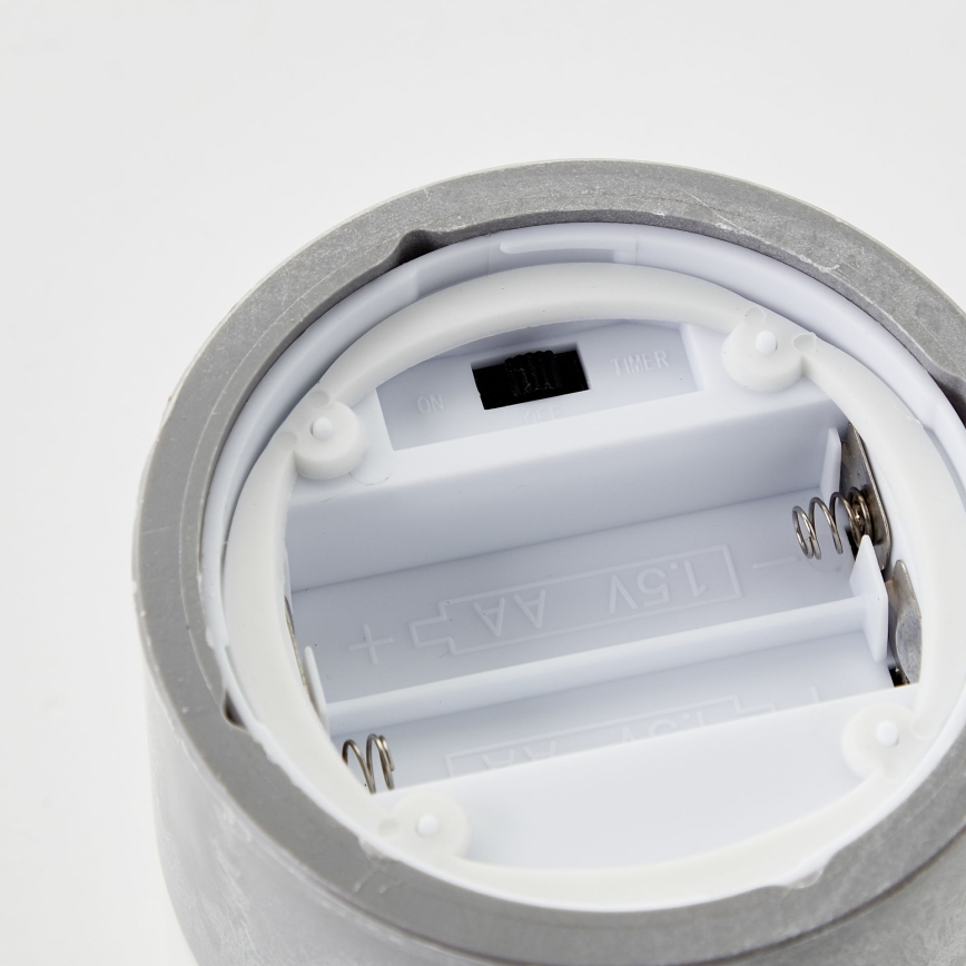 Brilliant - SET 3x LED Kerzen BOUGIE LED/2xAA IP44 grau/weiß