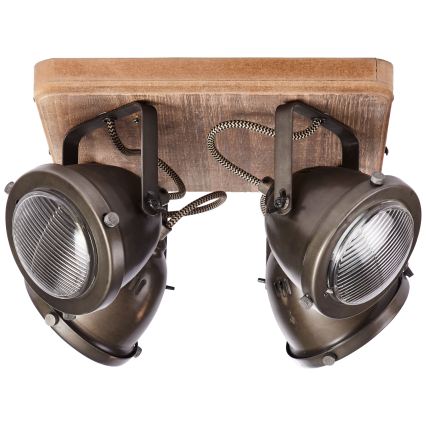 Brilliant - Spotleuchte CARMEN WOOD 4xGU10/5W/230V Eukalyptus