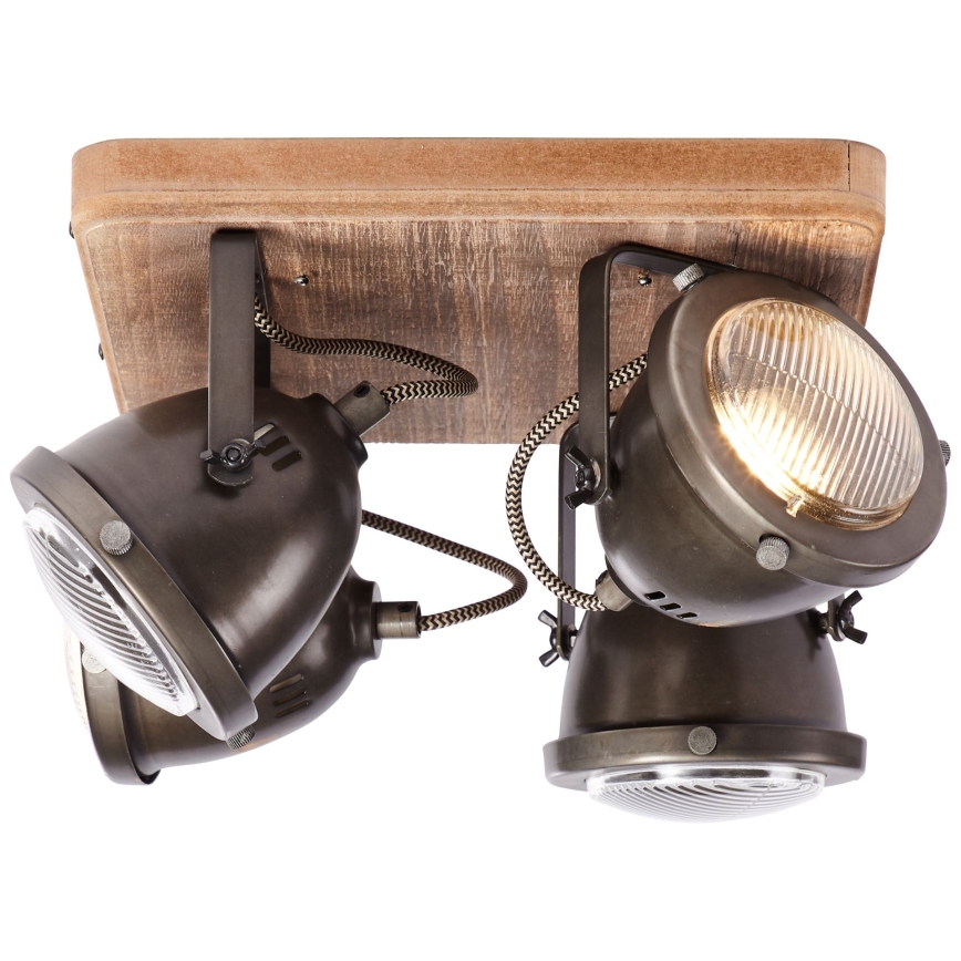 Brilliant - Spotleuchte CARMEN WOOD 4xGU10/5W/230V Eukalyptus