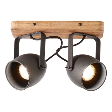 Brilliant - Spotleuchte CROWTON 2xGU10/6W/230V Kiefer