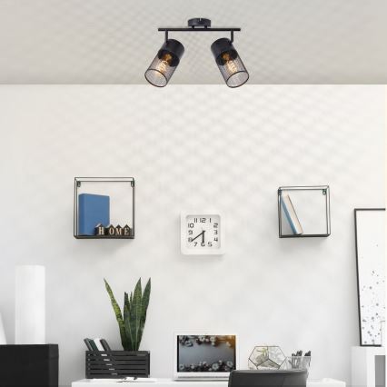 Brilliant - Spotleuchte KAMOLO 2xE27/40W/230V schwarz