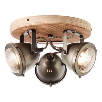 Brilliant - Strahler CARMEN WOOD 3xGU10/5W/230V Eukalyptus