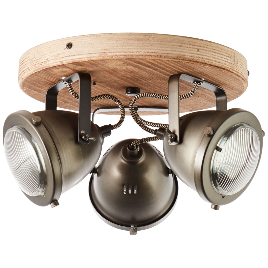 Brilliant - Strahler CARMEN WOOD 3xGU10/5W/230V Eukalyptus