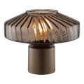 Brilliant - Tischlampe LYN 1xE27/20W/230V braun/rauchbraun