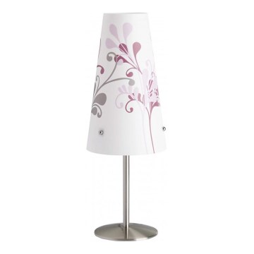 Brilliant - Tischleuchte ISI 1xE14/40W/230V weiß/rosa/glänzendes Chrom